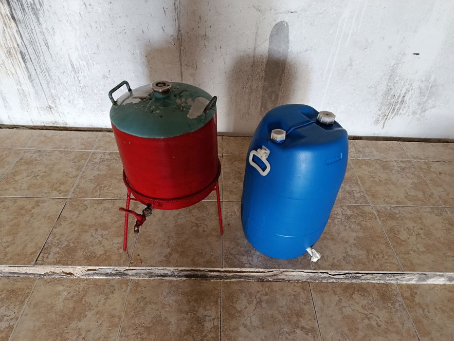 Cuba inox, tubo de rega, triturador de milho,