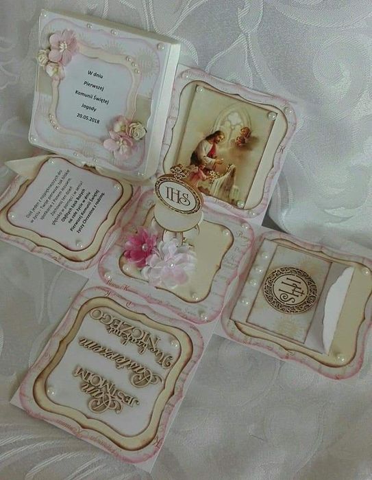 Pamiątka komunia, exploding box