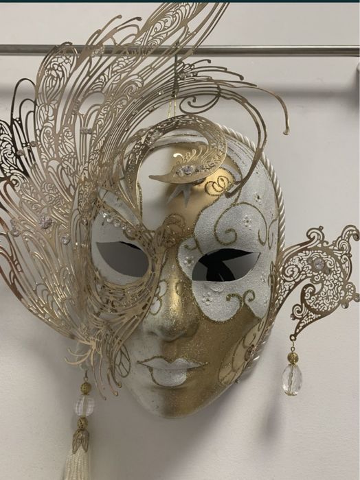 Маска  венеційська, макраме,підставка