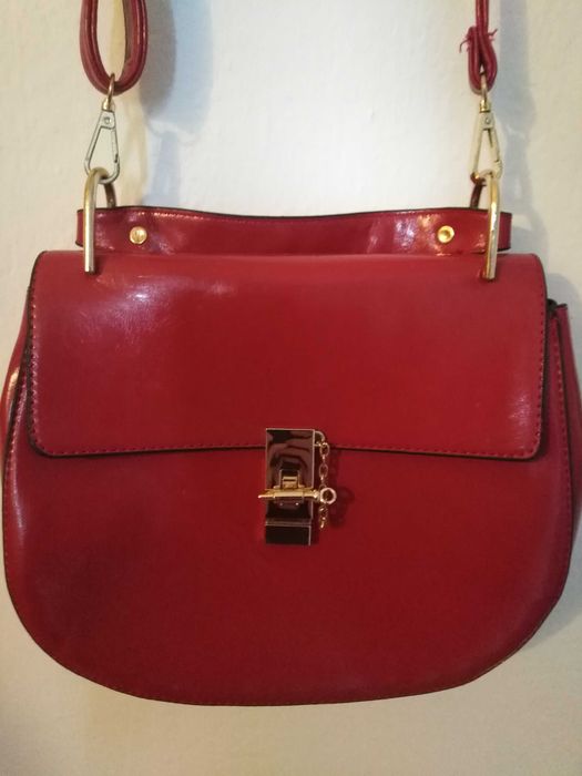 Torebka listonoszka bordowa