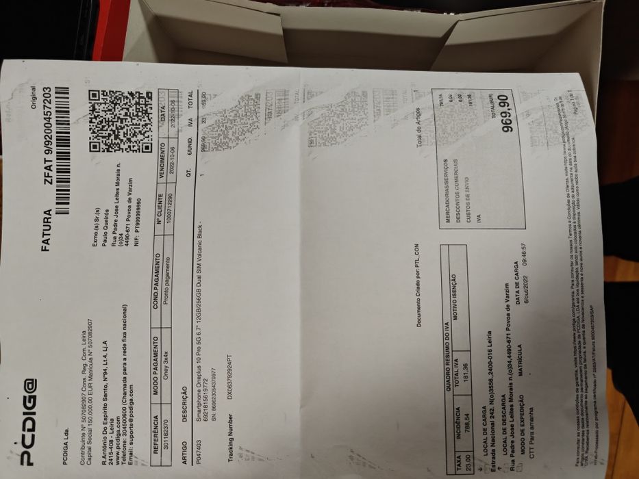 OnePlus 10 pro 12/256