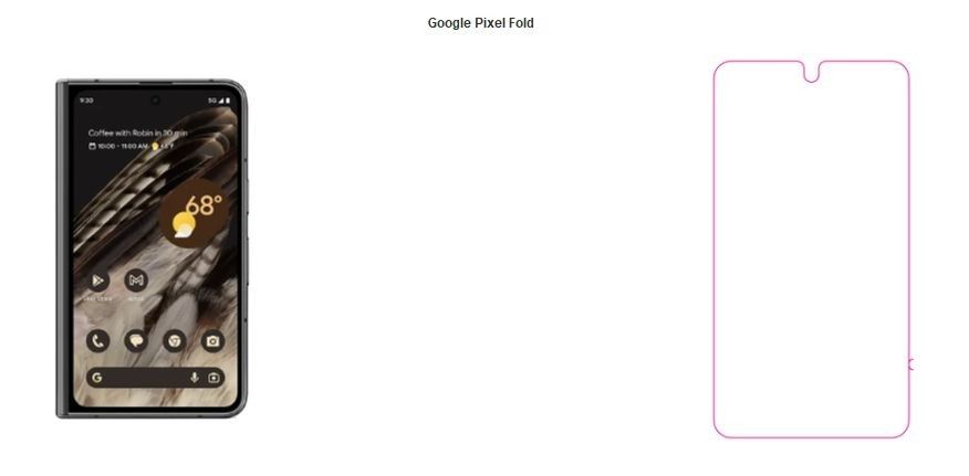 Folia Ochronna ZAGG Ultra Clear+ do Google Pixel Fold Front