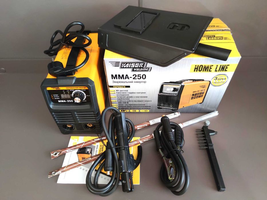 Зварювальний інвертор Kaiser + Шолом + Маска + Електроди