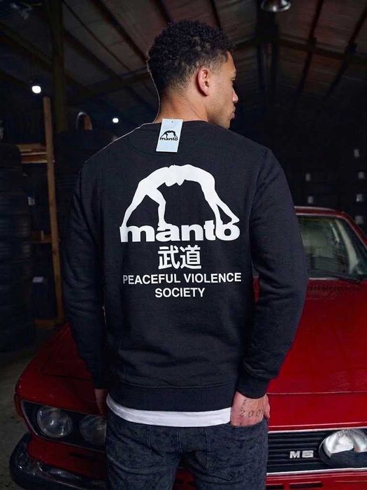 Черный Свитшот MANTO Society // Толстовка МАНТО Социенти // XS S M L XL