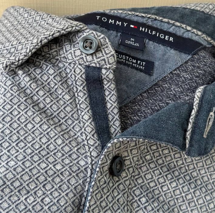Поло Tommy Hilfiger custom fit Оригінал сіре M-L