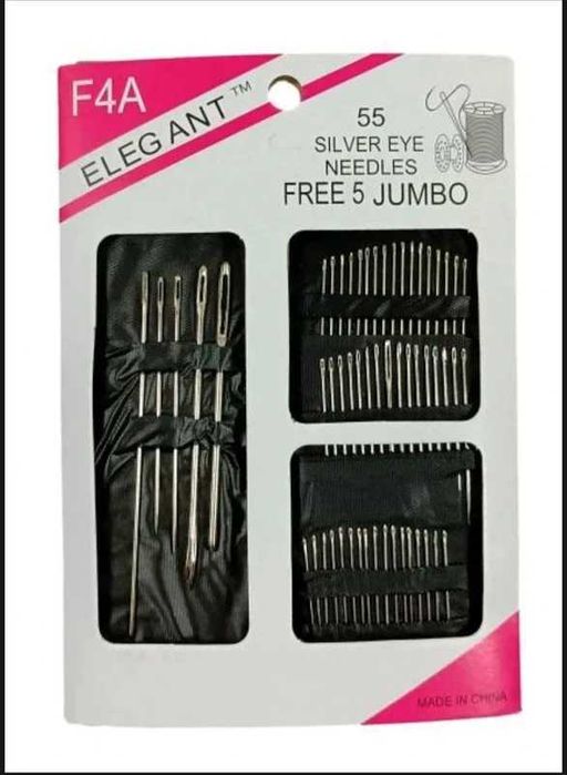 Zestaw igieł do szycia igły 55szt długie krótkie nowe