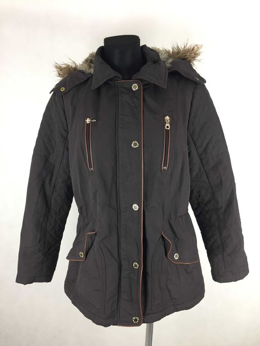 M&S parka z futrem i ociepleniem M