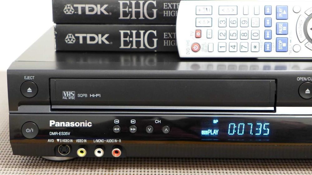 Nagrywarka VHS/DVD, Panasonic DMR-ES35, sprawna 100%, copy VHS
