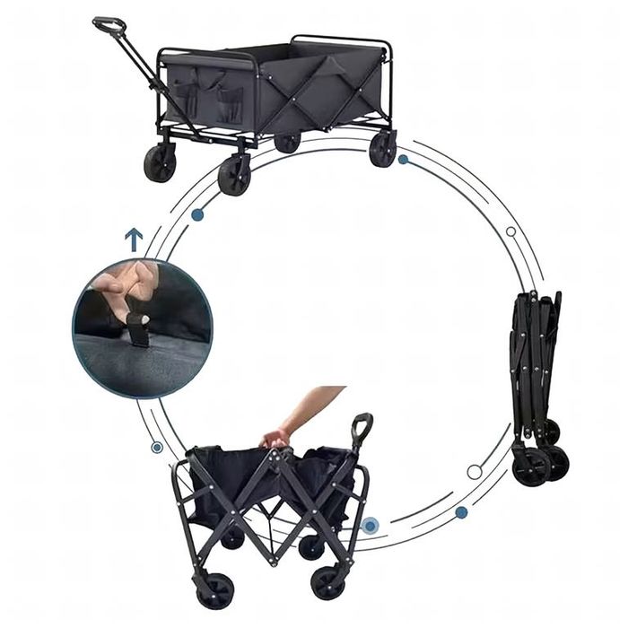 Wózek Turystyczny Transportowy Ogrodowy Składany Na Camping Ryby