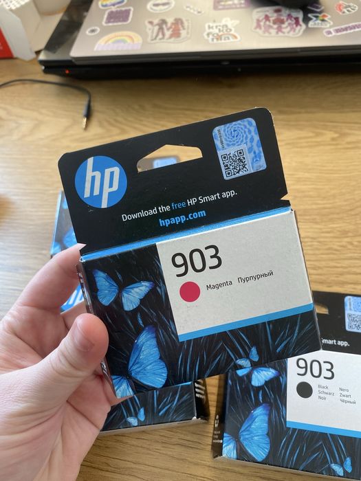 Нові картриджі HP 903 два чорних, жовтий пурпурний