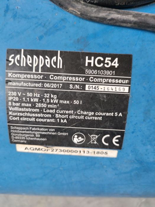 Sprężarka kompresor 50 l Scheppach