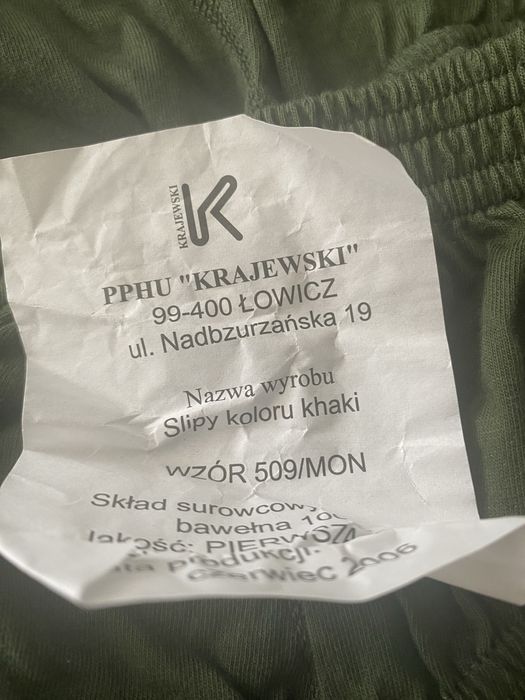 Nowe oryginalne 4 slipy zielone wojskowe wzór 509/MON