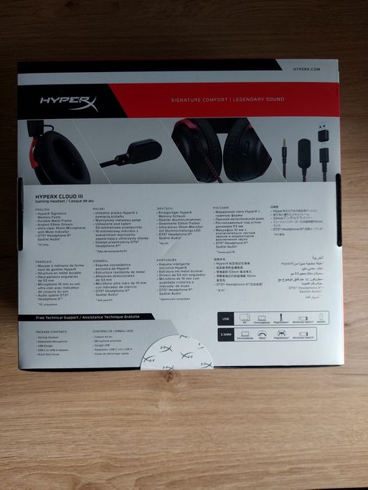 Słuchawki HyperX Cloud III Przewodowe Czarne NOWE