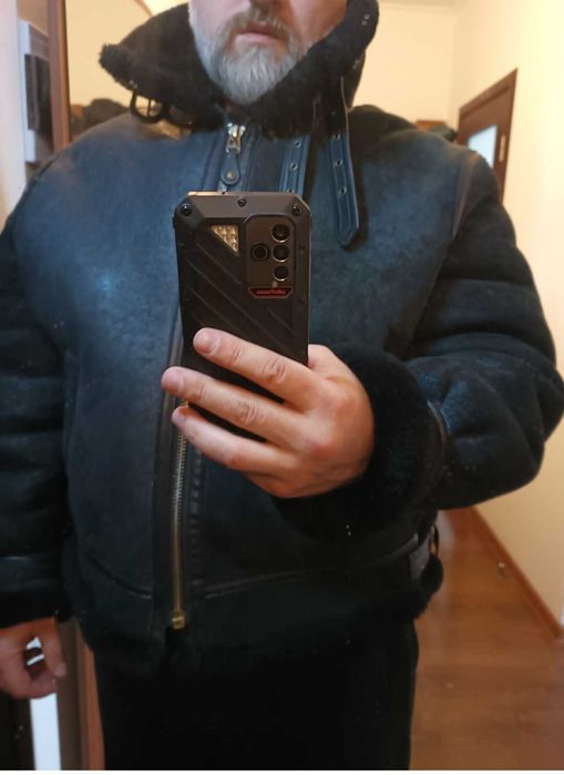 Дублянка шкіряна, чоловіча, коротка