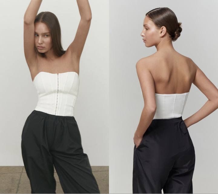 Корсет папая білий