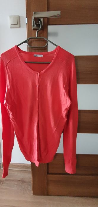 Kardigan na guziczki Basic L koralowy