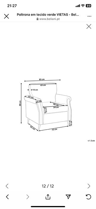 Poltrona Beliani NOVA