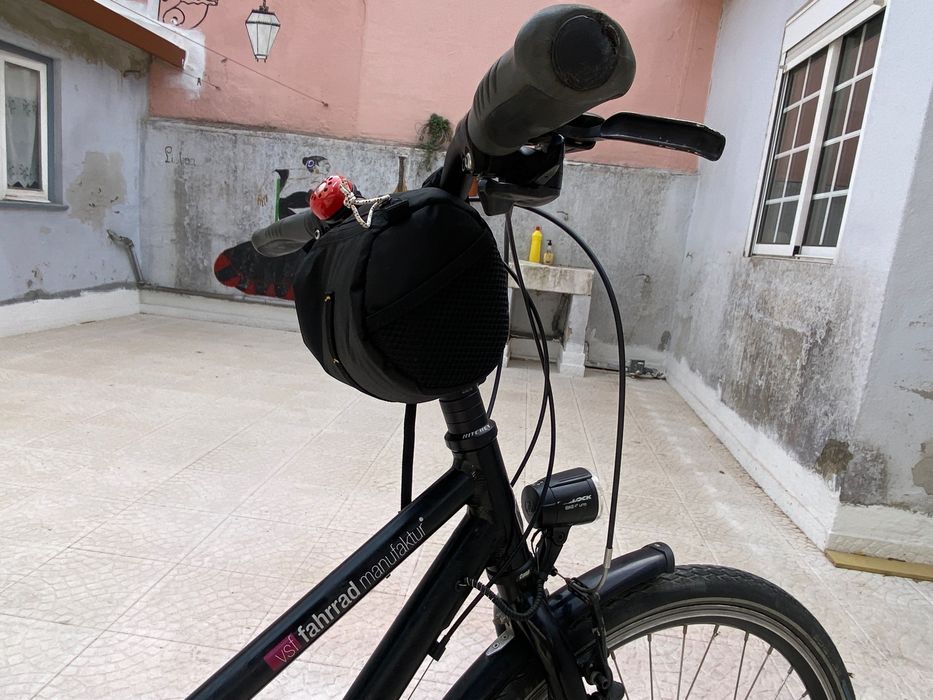 City and Touring Bike ready to ride with bags and basket