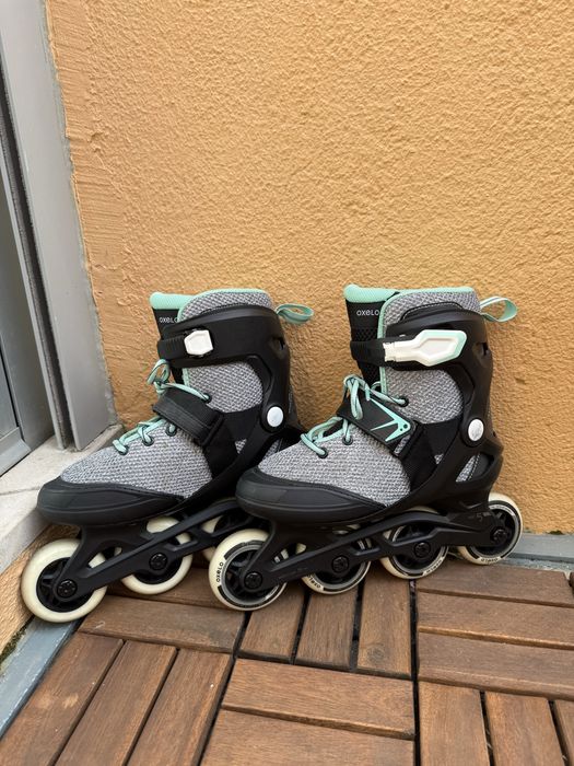 Patins em linha adulto com kit proteções
