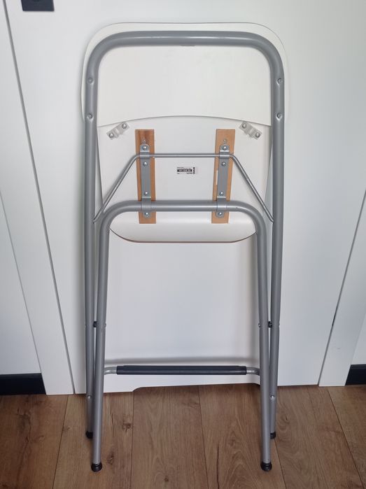 Ikea Franklin Taboret składany biały, hoker