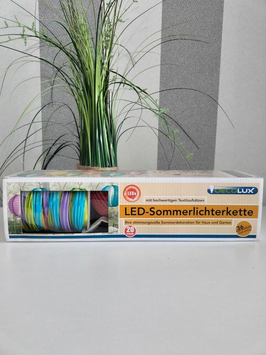 Łańcuch świetlny LED Decolux kolorowe lampiony IP44
