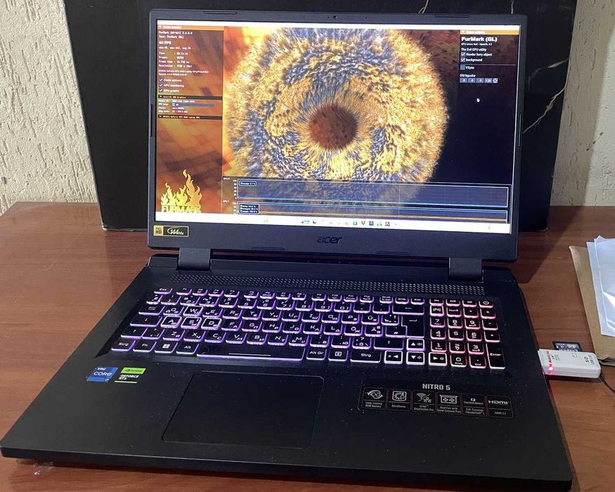 Игровой ноутбук Acer Nitro 5 Экран 17.3" 144 Гц, Core i7, 32GB, GeForce RTX 4060