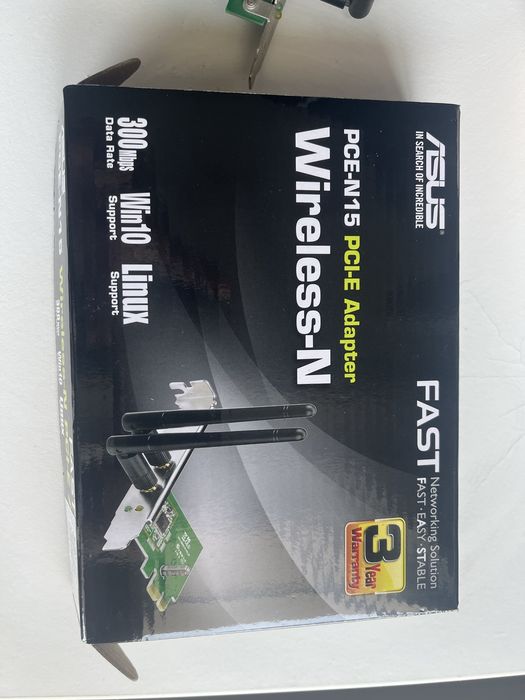 Placa de Rede Wi-Fi PCIe ASUS PCE-N15 300Mbps (Com caixa)