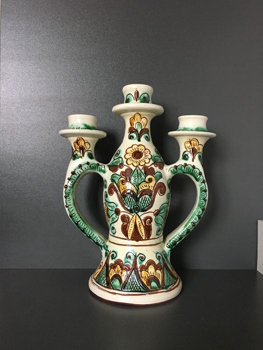 Підсвічник трійця, косівська кераміка