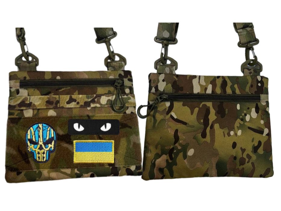 Сумка месенджер 27*22 через плече , під патчі , барсетка чоловіча