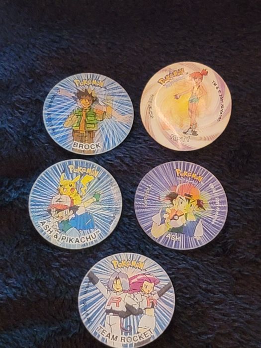 Mega kolekcja Pokemon Tazo 2 93 szt. 82 pokemony 11 trenerów pudełko