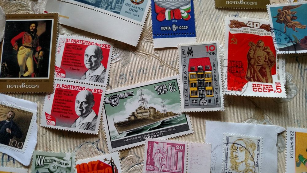 Старі марки Польща і СССР