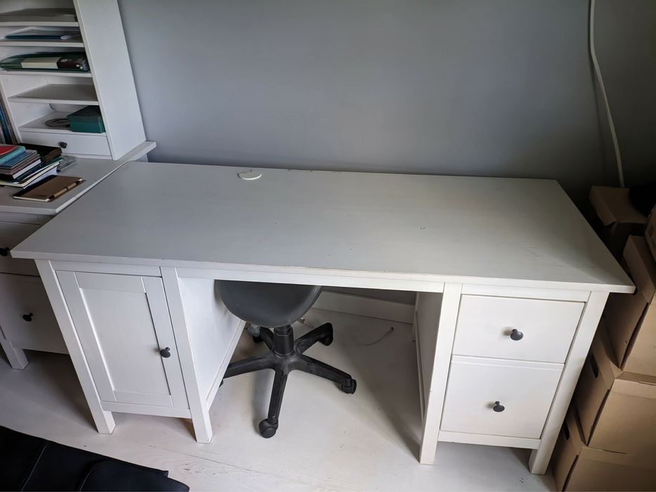 Biurko i nadstawka Hemnes Ikea