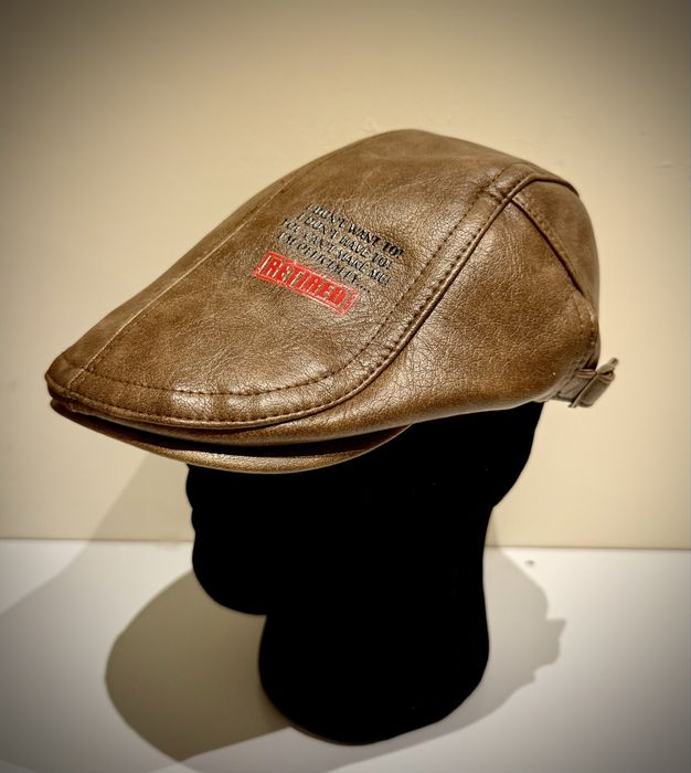 Czapka męska skórzana