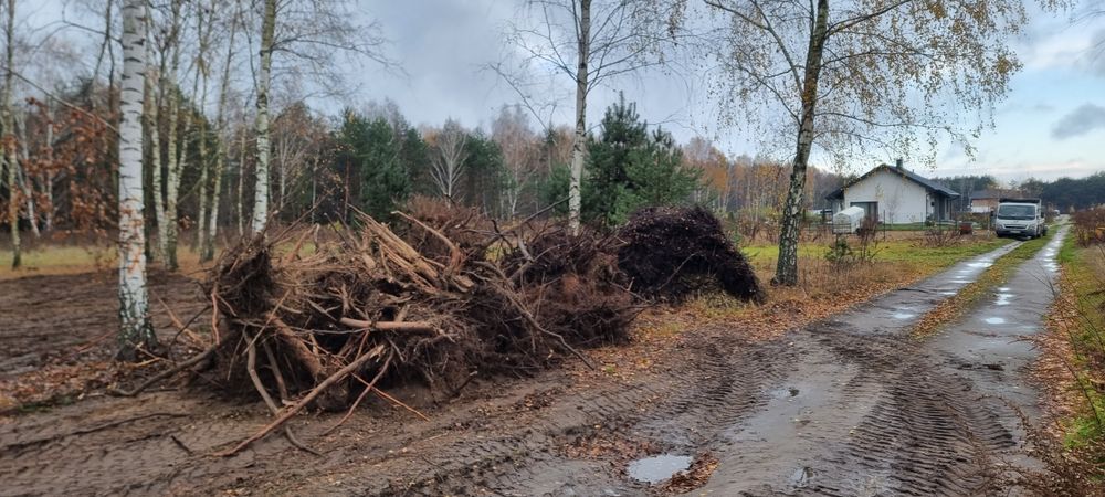 Wycinką ,przygotowanie terenu,karczowanie,mulczer ,koparka.