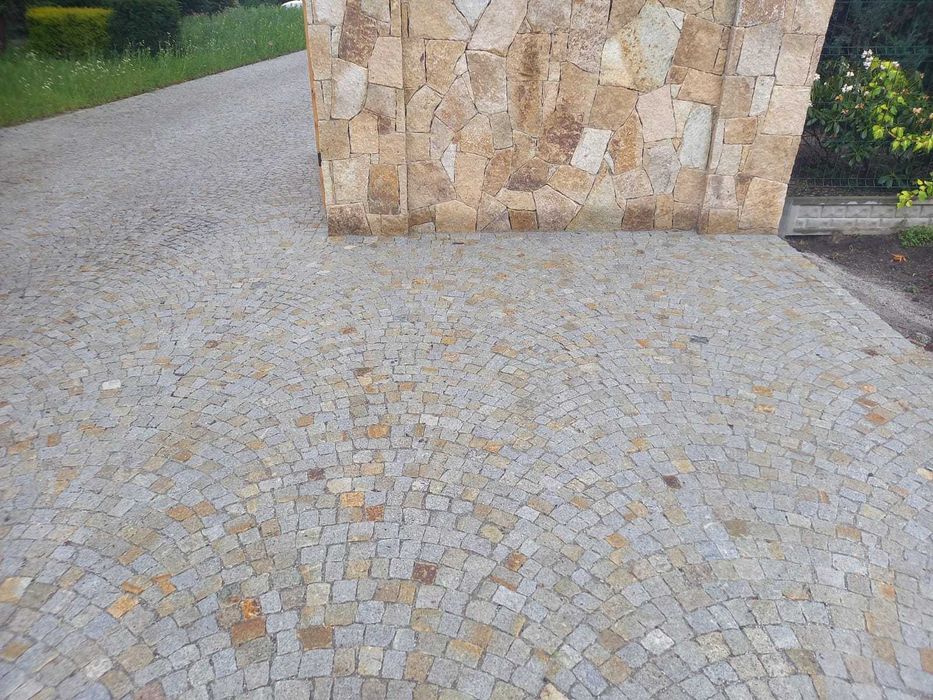 Kostka granitowa drobnoziarnista 4/6; 7/9; 9/11; 15/17 szaro - żółta