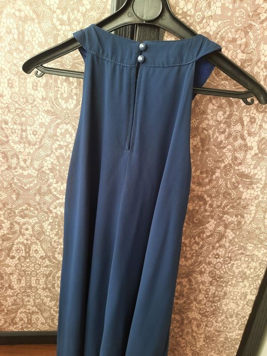 Vestido de cerimónia azul Tamanho 34 S