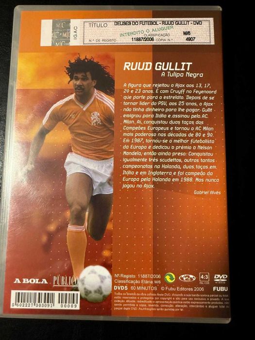 DVD Deuses do Futebol: Ruud Gullit