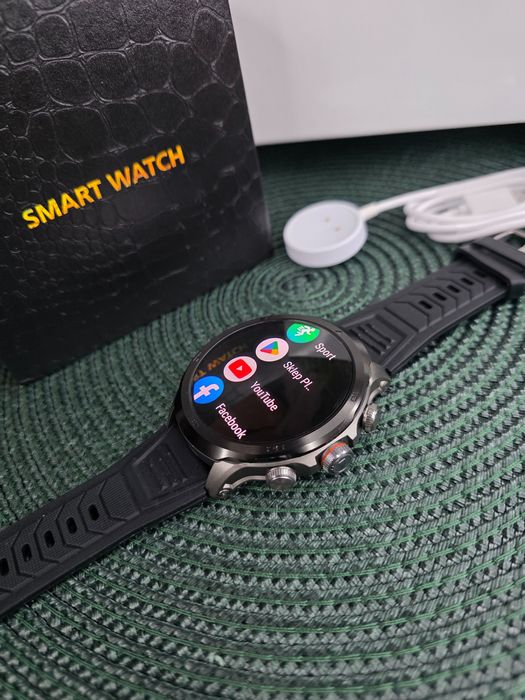 Smartwatch Męski HK19 5G na karte sim, yt, wh, sklep play