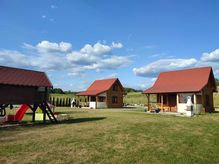 Domek drewniany nad jeziorem Babka w Żywkach