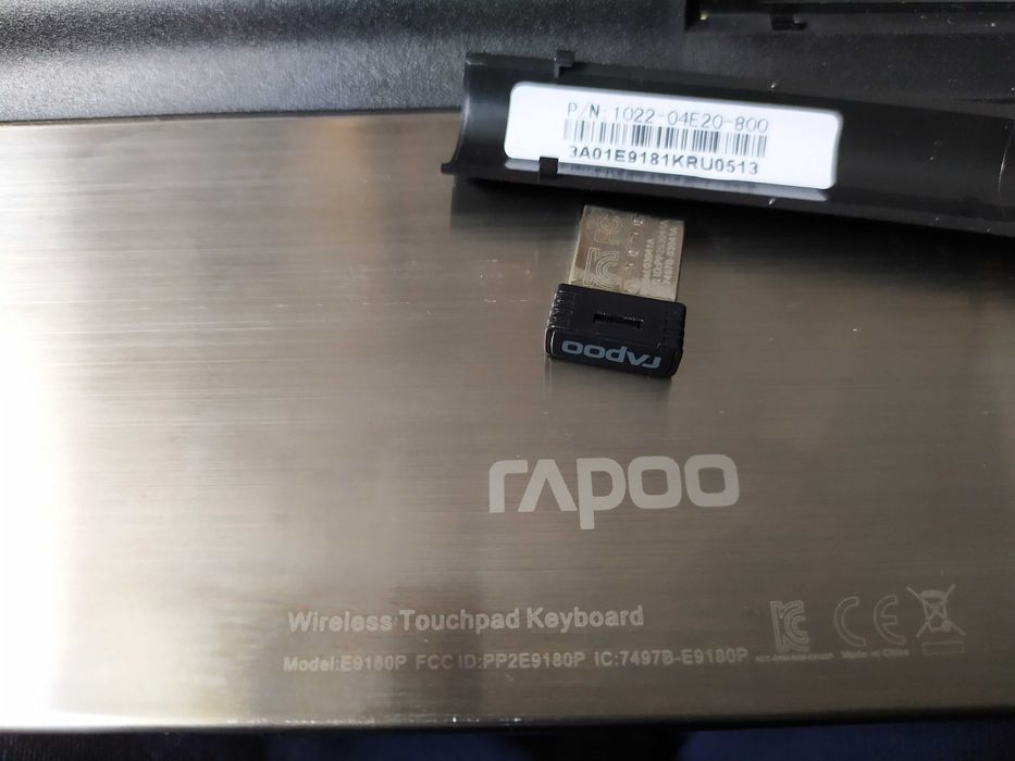 Клавіатура бездротова Rapoo E9180p 5GHz Touchpad Black
