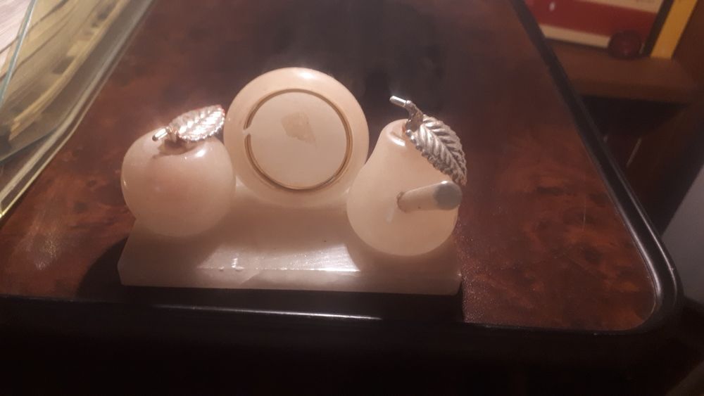 Conjunto de secretária em alabastro vintage