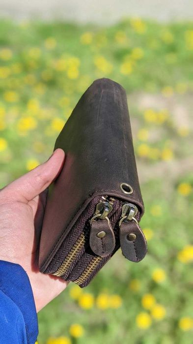 Кошелек Клатч из натуральной кожи Crazy Horse, винтажНЫЙ, универсальн.