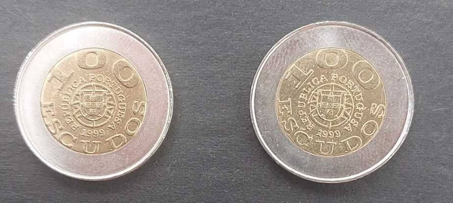 2 moedas 100 escudos 1999 unicef Portuga