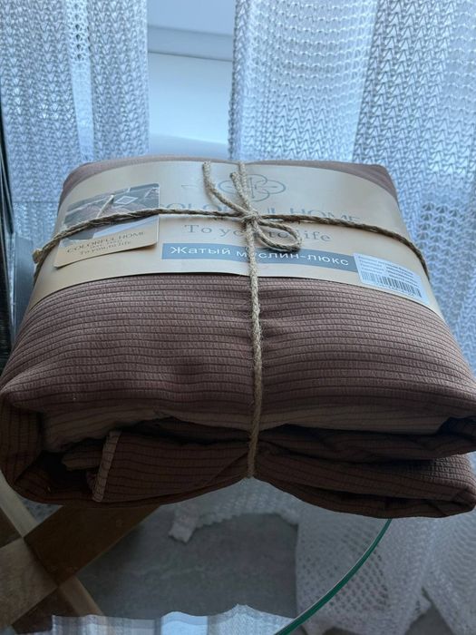 Півтораспальний комплект постільної білизни з вареної бавовни