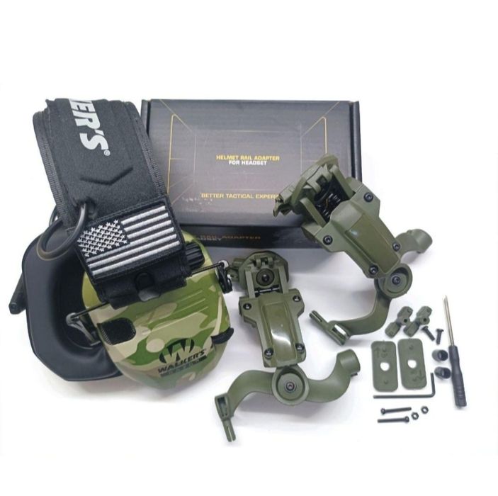 Комплект, Захисні навушники wolkers  мультикам з кріпленнями,тактичні