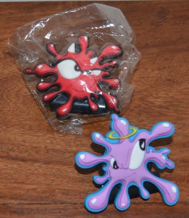Magnéticos (frigorífico) em fimo com mola prende-papéis