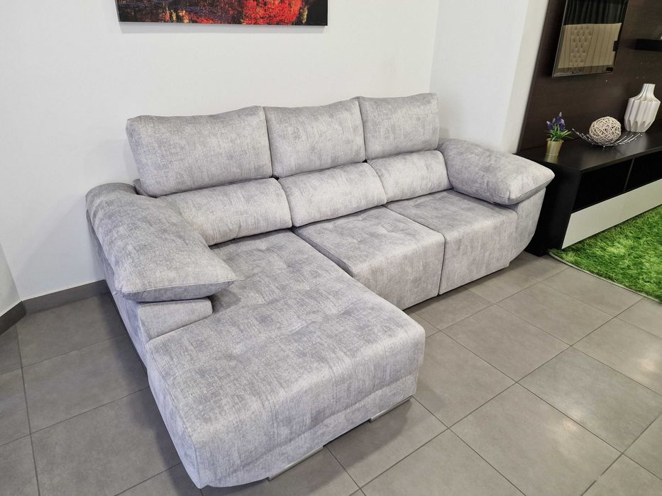 Sofá Chaise Longue Ref.ª Cairo - Fabricamos todas as medidas e cores