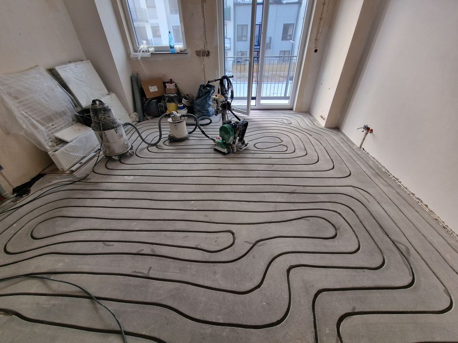 Frezowanie posadzki pod ogrzewanie podłogowe