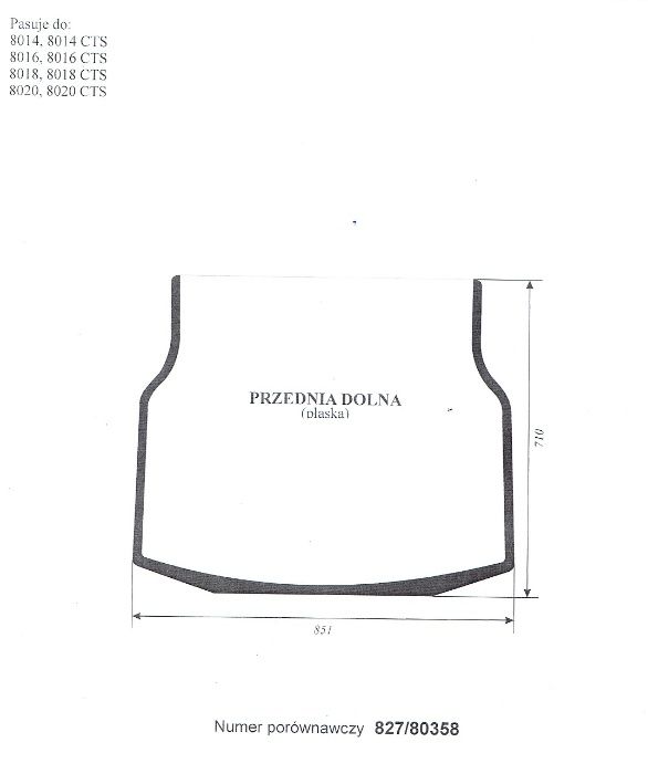 JCB szyba przednia 8014, 8014CTS, 8016, 8016CTS, 8018, 8018CTS, 8020