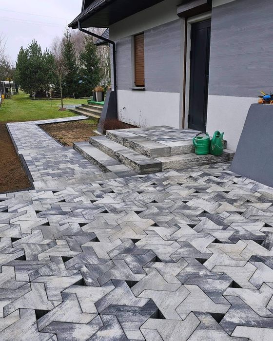 Usługi brukarskie Brukarstwo kostka brukowa Śląsk Będzin